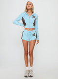 Notable Drawstring Micro Shorts Blue