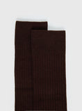 Kosie Ribbed Socks Chocolate