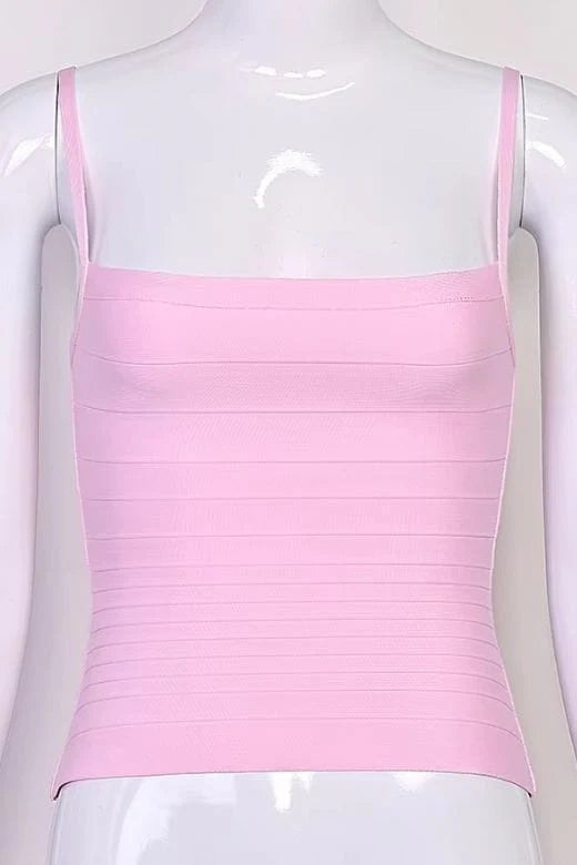 Scarlett Bandage Tank Top Dusty Pink