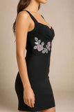 Livia Wrap Bodycon Mini Dress Classic Black