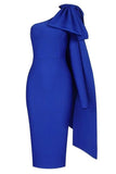 Lela Long Sleeve Bandage Midi Dress Royal Blue Sale