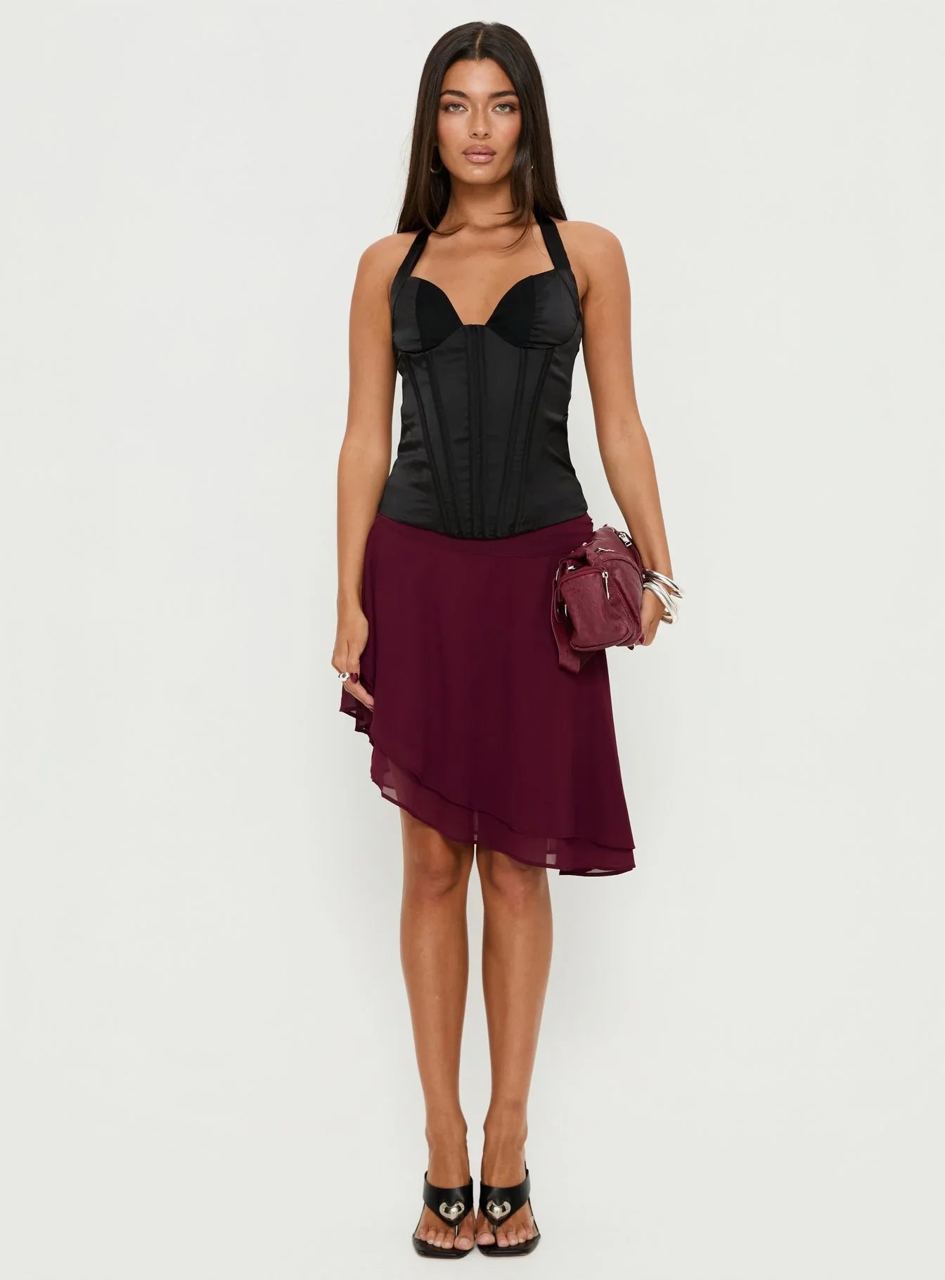 Raeshelle Halter Corset Top Black