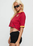 USC Cropped Soccer Jersey Tee Cardinal