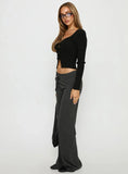 Alfreda Jersey Pants Grey Black Stripe
