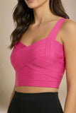 Jay Bandage Crop Top Hot Pink