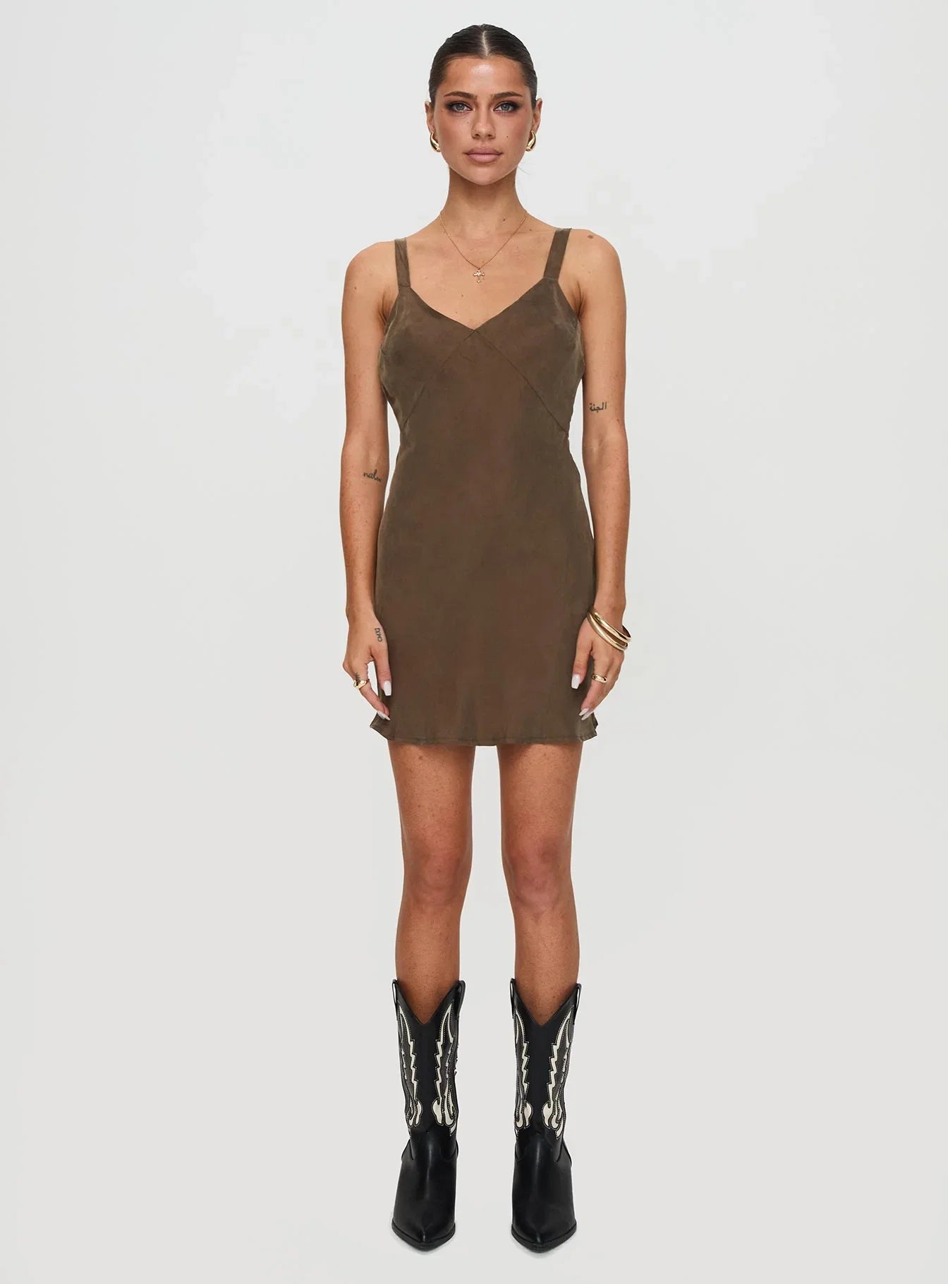 Laurette Mini Dress Brown