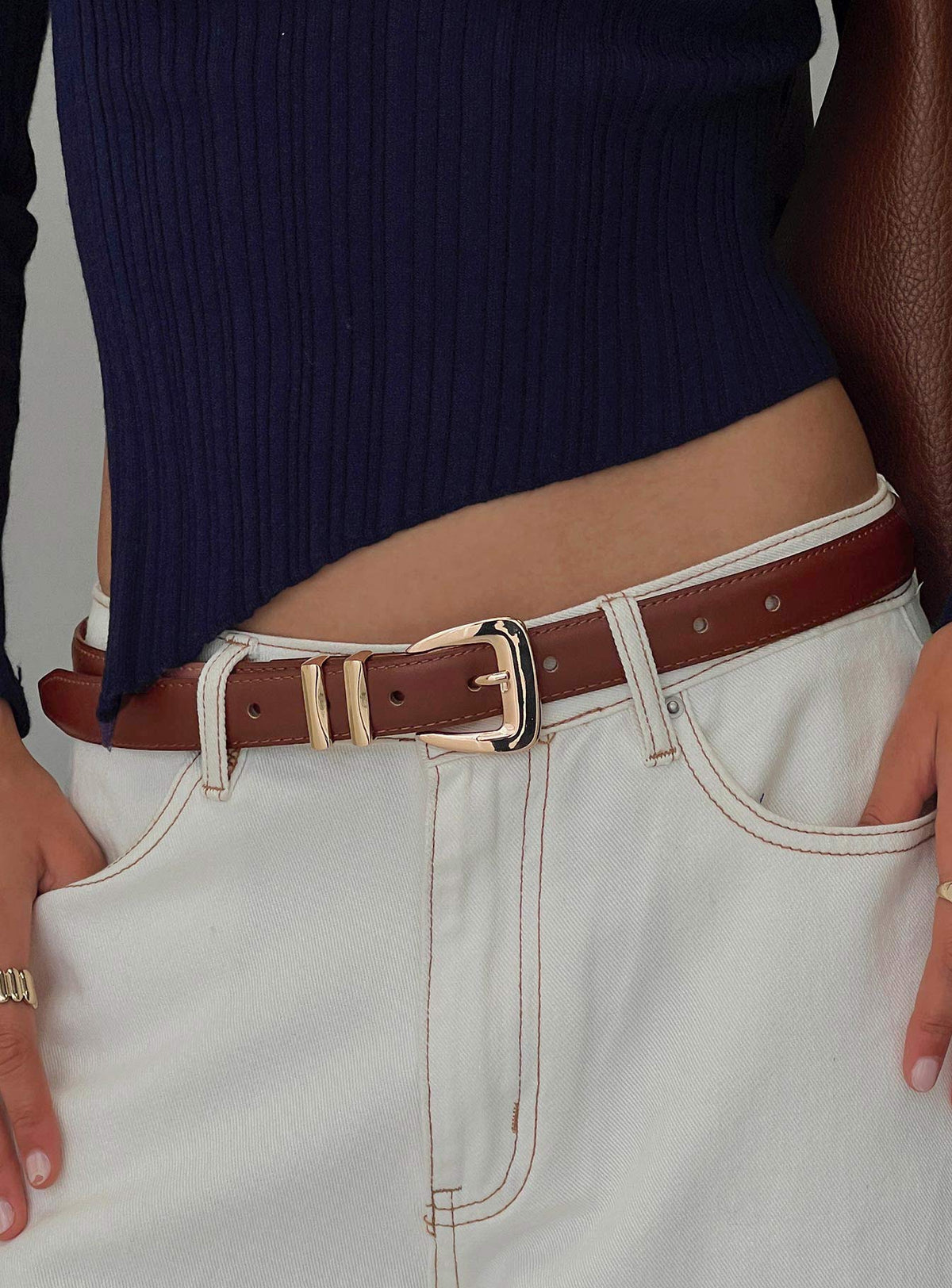 Secret Moments Belt Brown Gold