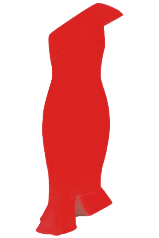 Avery Bandage Dress Lipstick Red