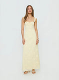 Maisone Broderie Maxi Dress Lemon