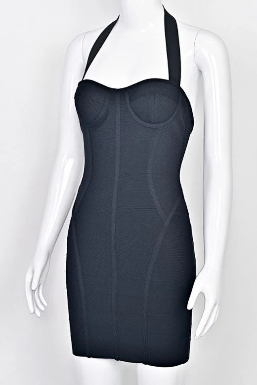 Isabella Bandage Mini Dress Classic Black