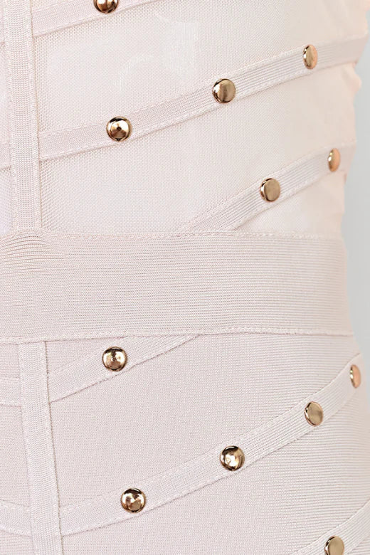 Rosa Long Sleeve Bodycon Dress Cream