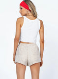 Beach House Shorts Beige Gingham