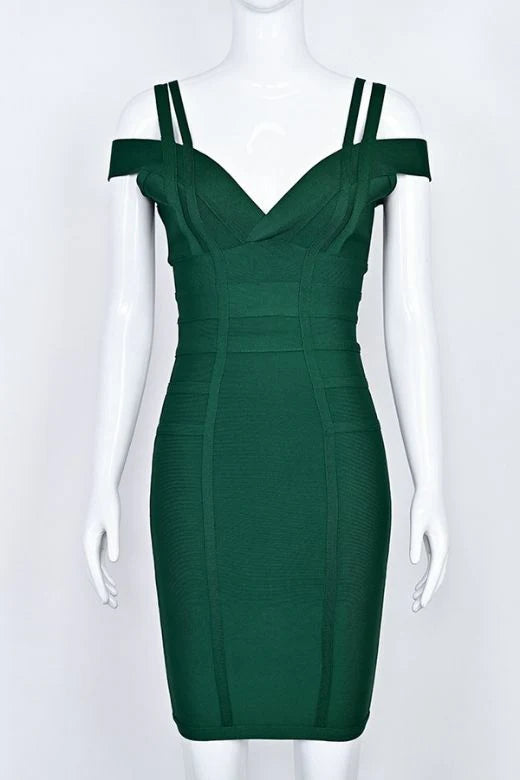 Sia Bandage Dress Emerald Green