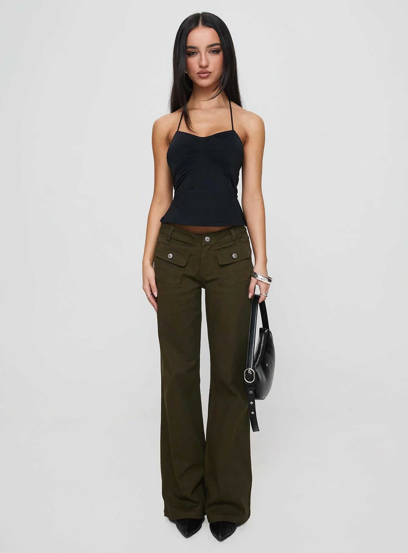 Rehna Halter Top Black