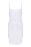 Heidi Bandage Mini Dress White Pearl