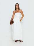 Erroll Drop Waist Knit Maxi Dress White