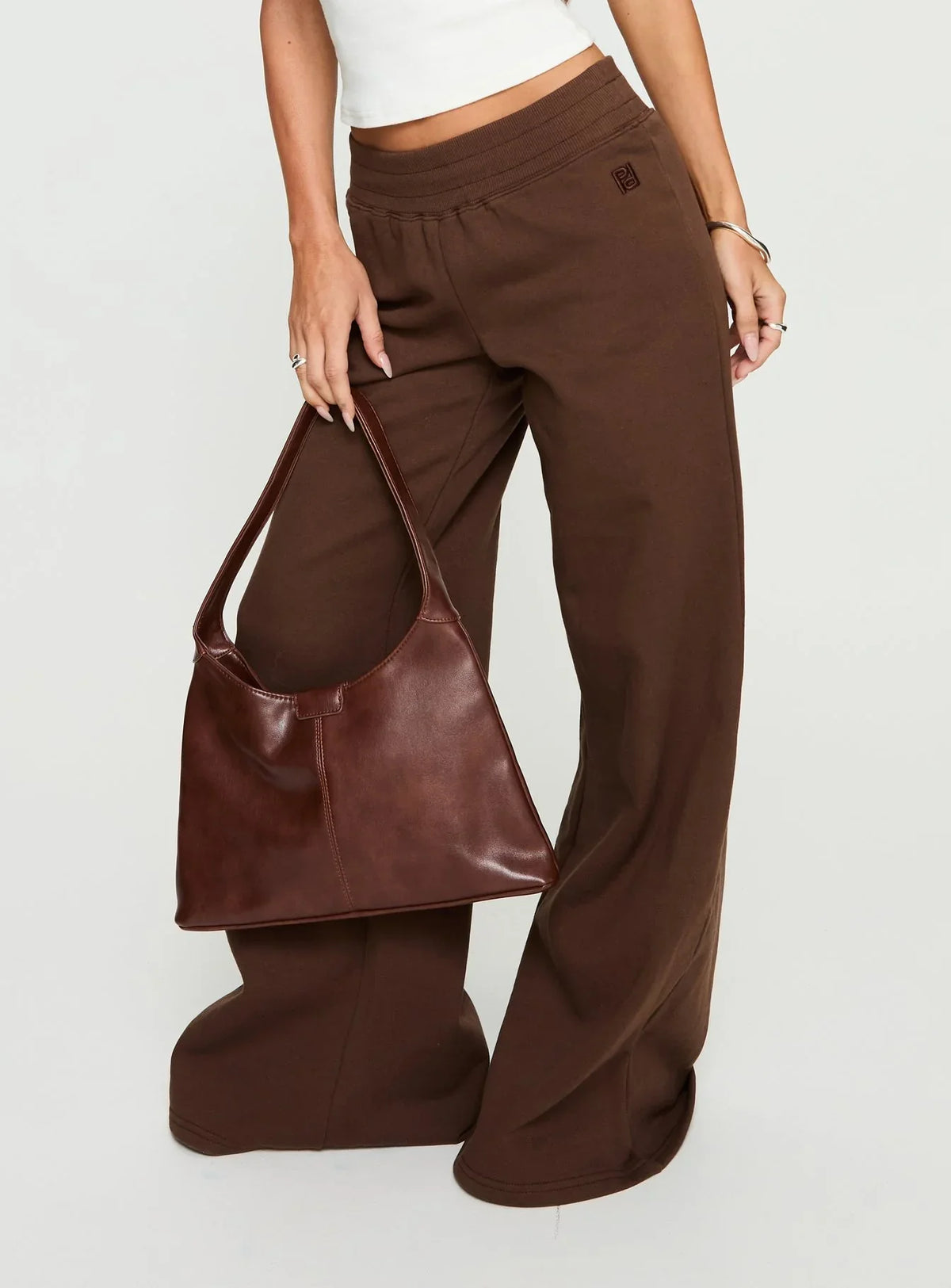 Summits Flared Track Pants Chocolate