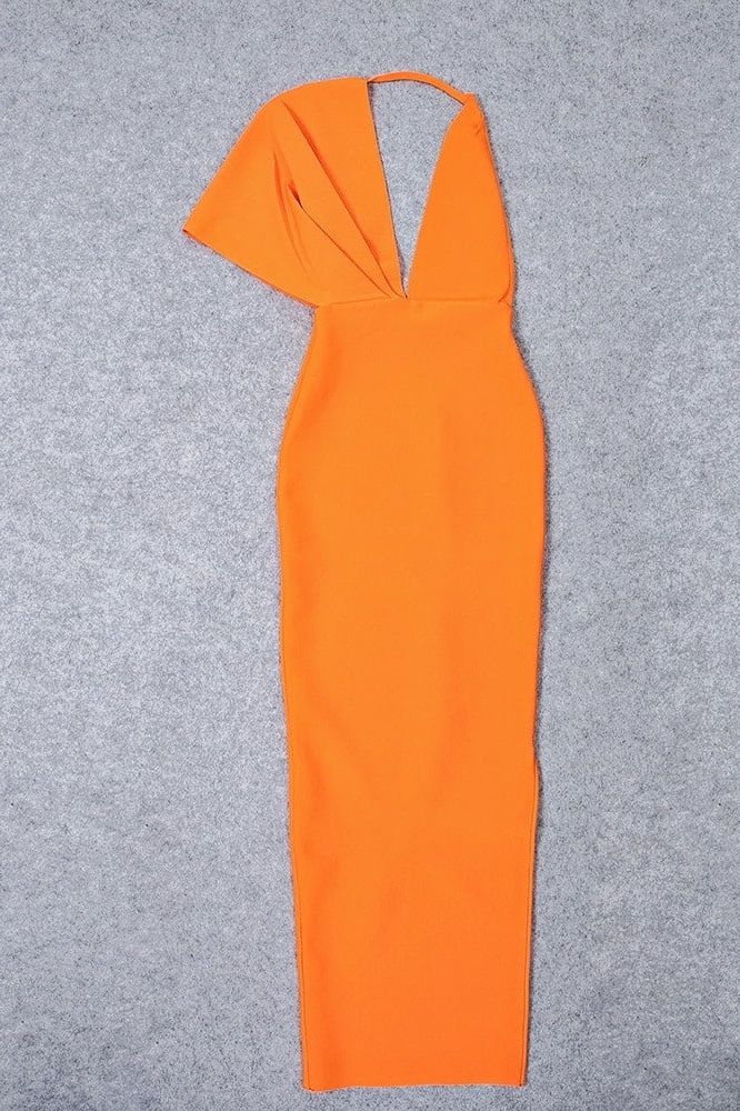 Blake Bandage Maxi Dress Apricot Orange Sale