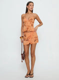 What A Coincidence Beaded Top Orange