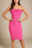 Erin Bandage Dress Hot Pink