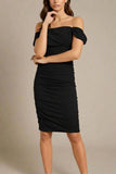 Zia Bodycon Wrap Dress Classic Black