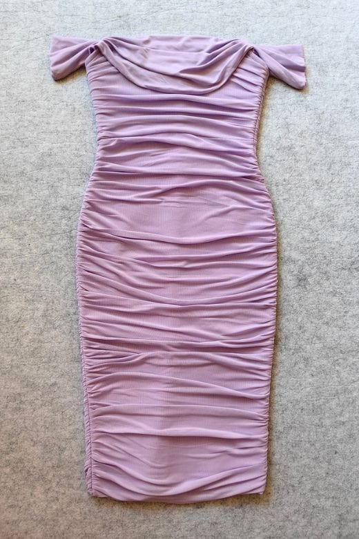 Zia Bodycon Wrap Dress Violet Purple