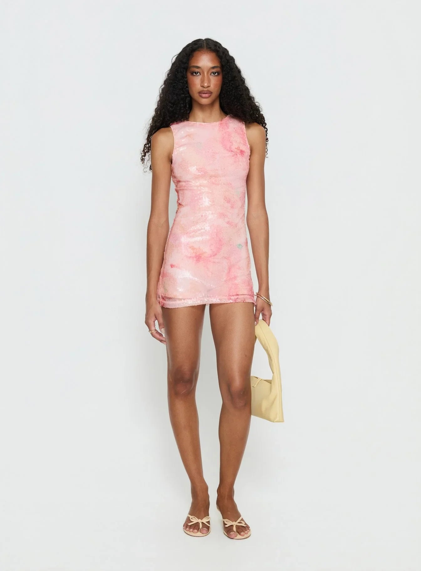 Yumiko Sequin Romper Pink Floral