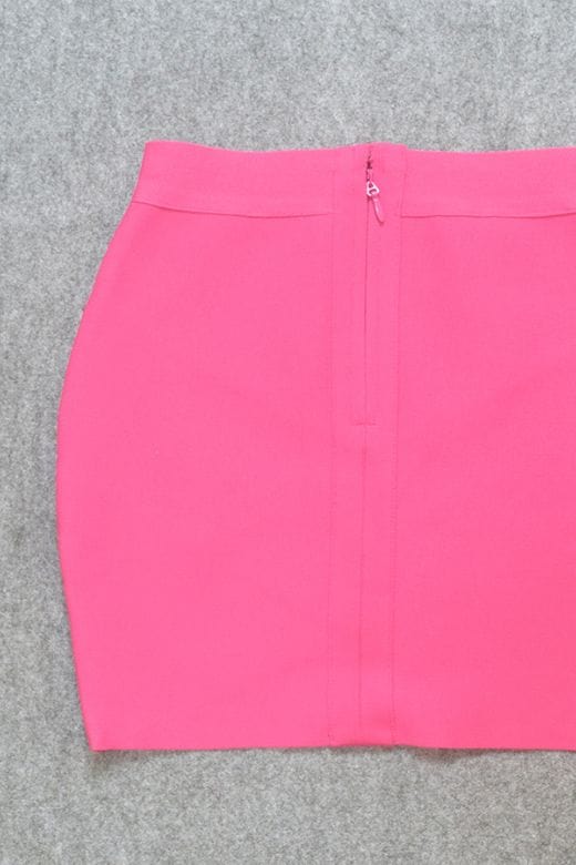 Jay High Waist Bandage Mini Skirt Hot Pink