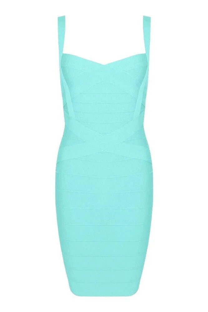 Heidi Bandage Mini Dress Sky Blue Sale
