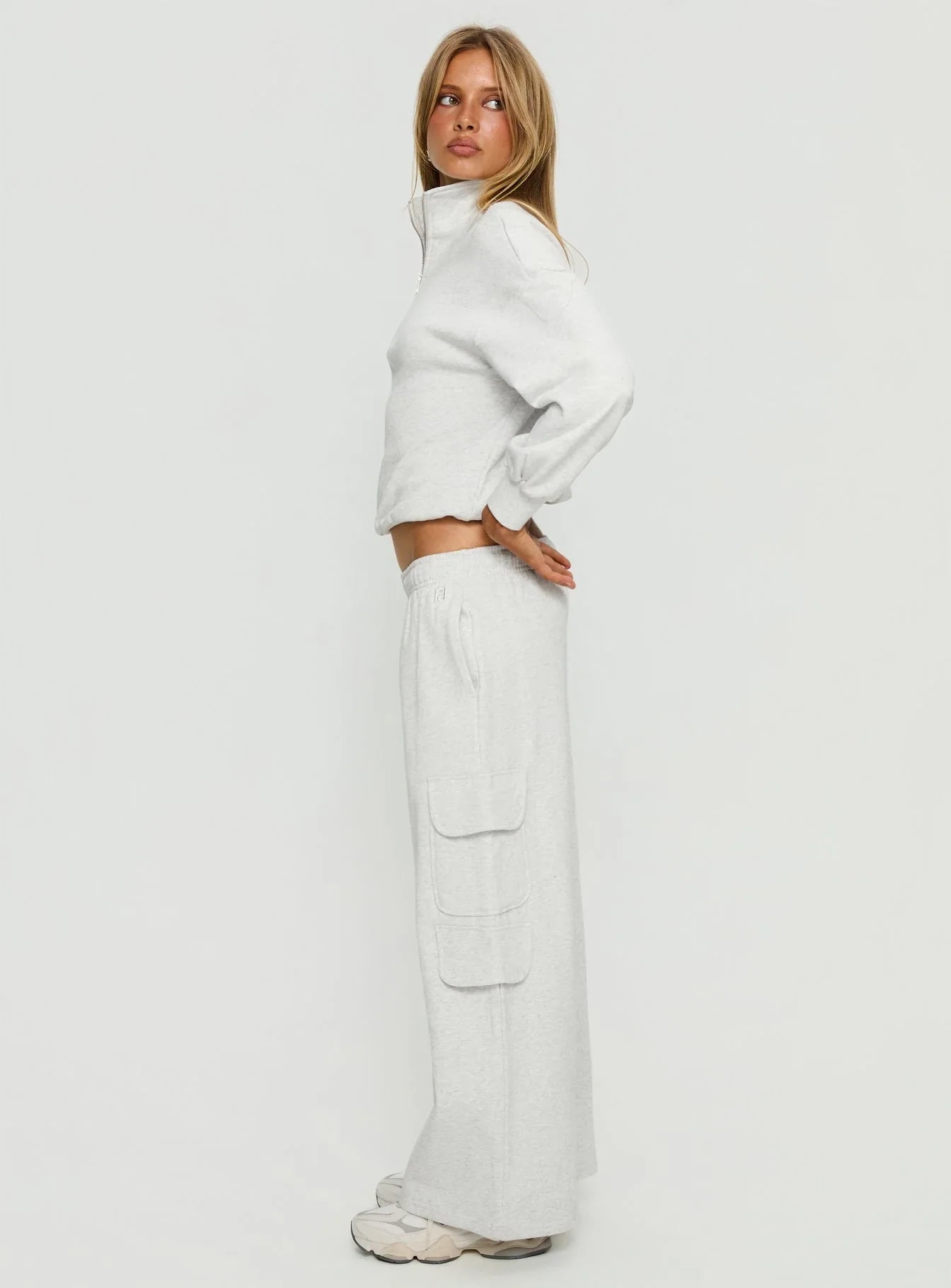 Rozanna Cargo Sweat Pants Grey Marle