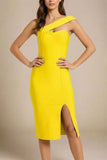 Gianna Bandage Dress Sun Yellow Sale