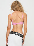 Kiki Bralette Pink White