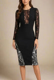 Opal Long Sleeve Bodycon Dress Classic Black