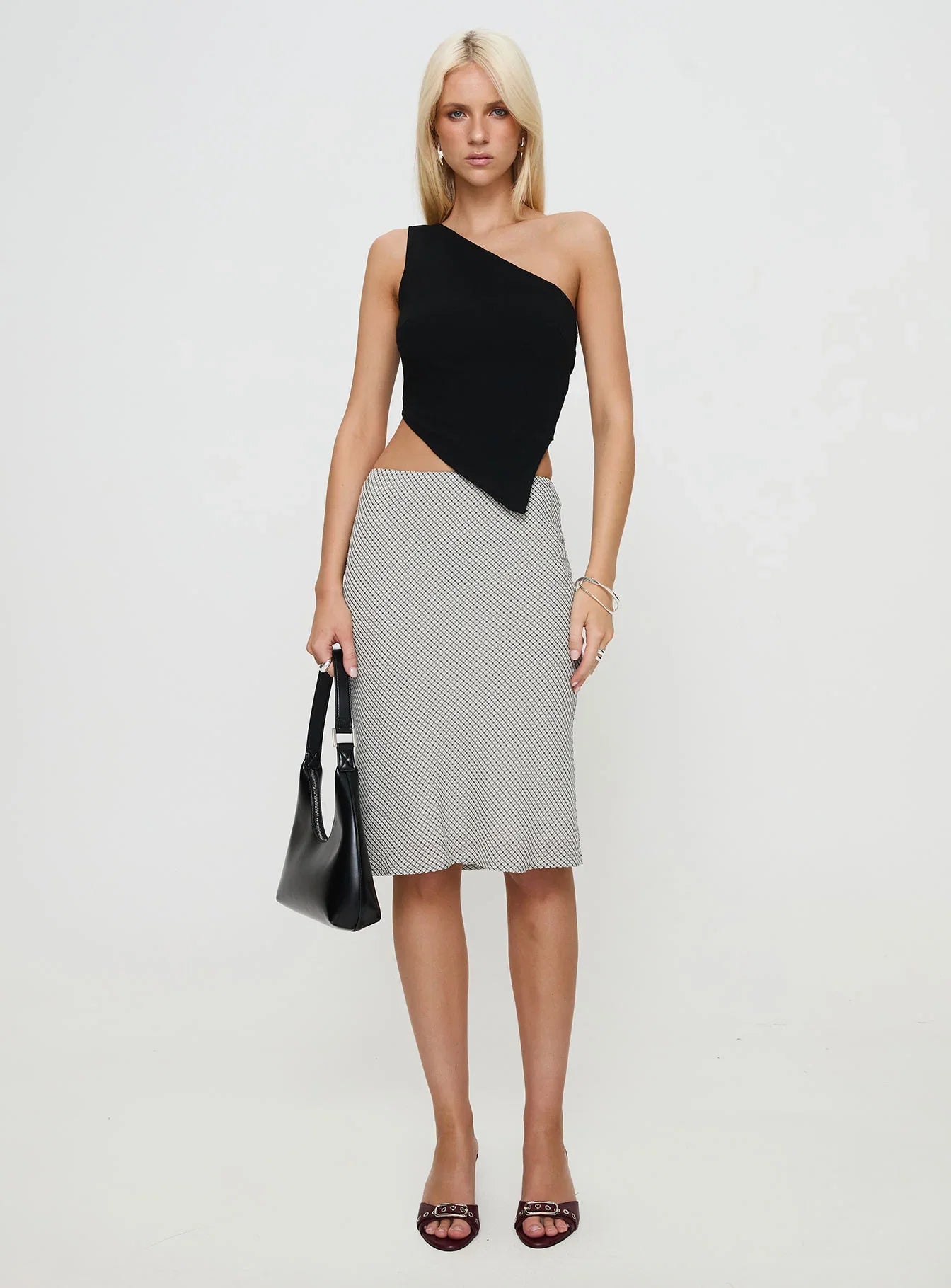 Harford One Shoulder Top Black