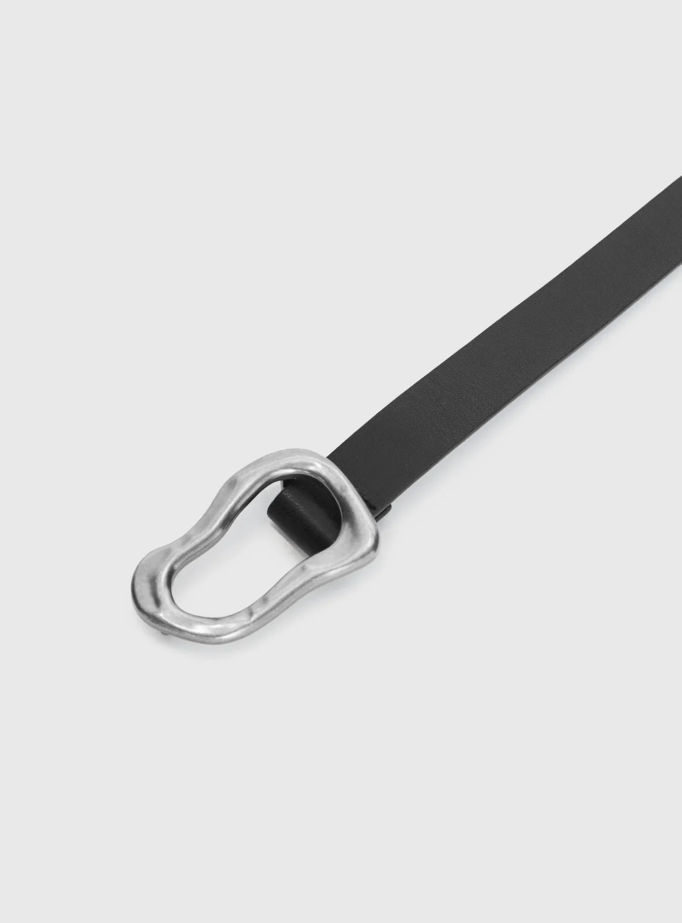 Leto Belt Black Silver