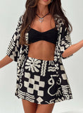 Caraliia Mini Skirt Black Cream