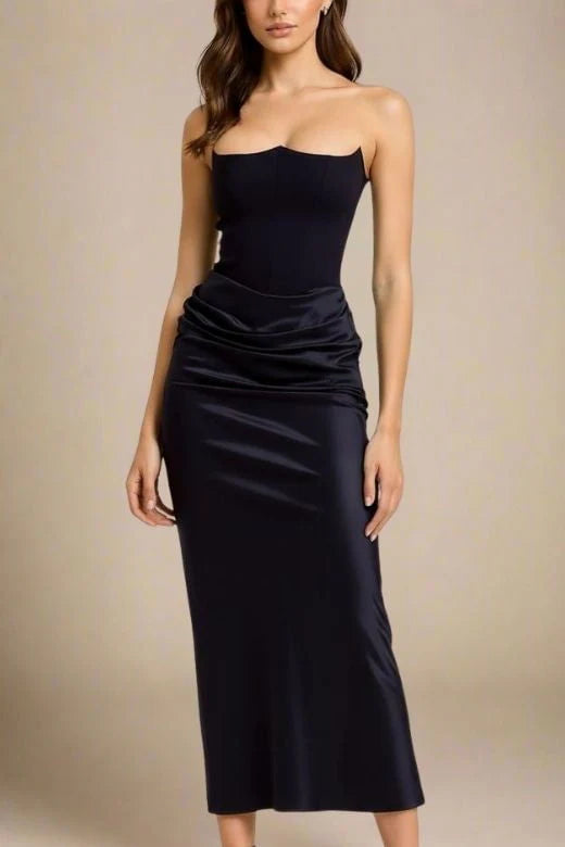 Hope Bodycon Wrap Maxi Dress Classic Black