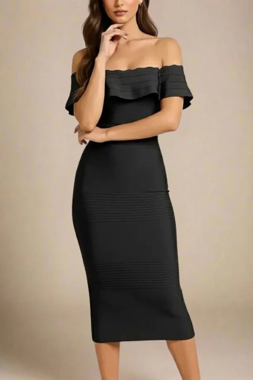 Billie Bandage Midi Dress Classic Black