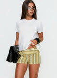 Braidy Short Green Stripe