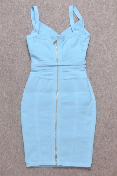 Bek Bandage Dress Sky Blue Sale