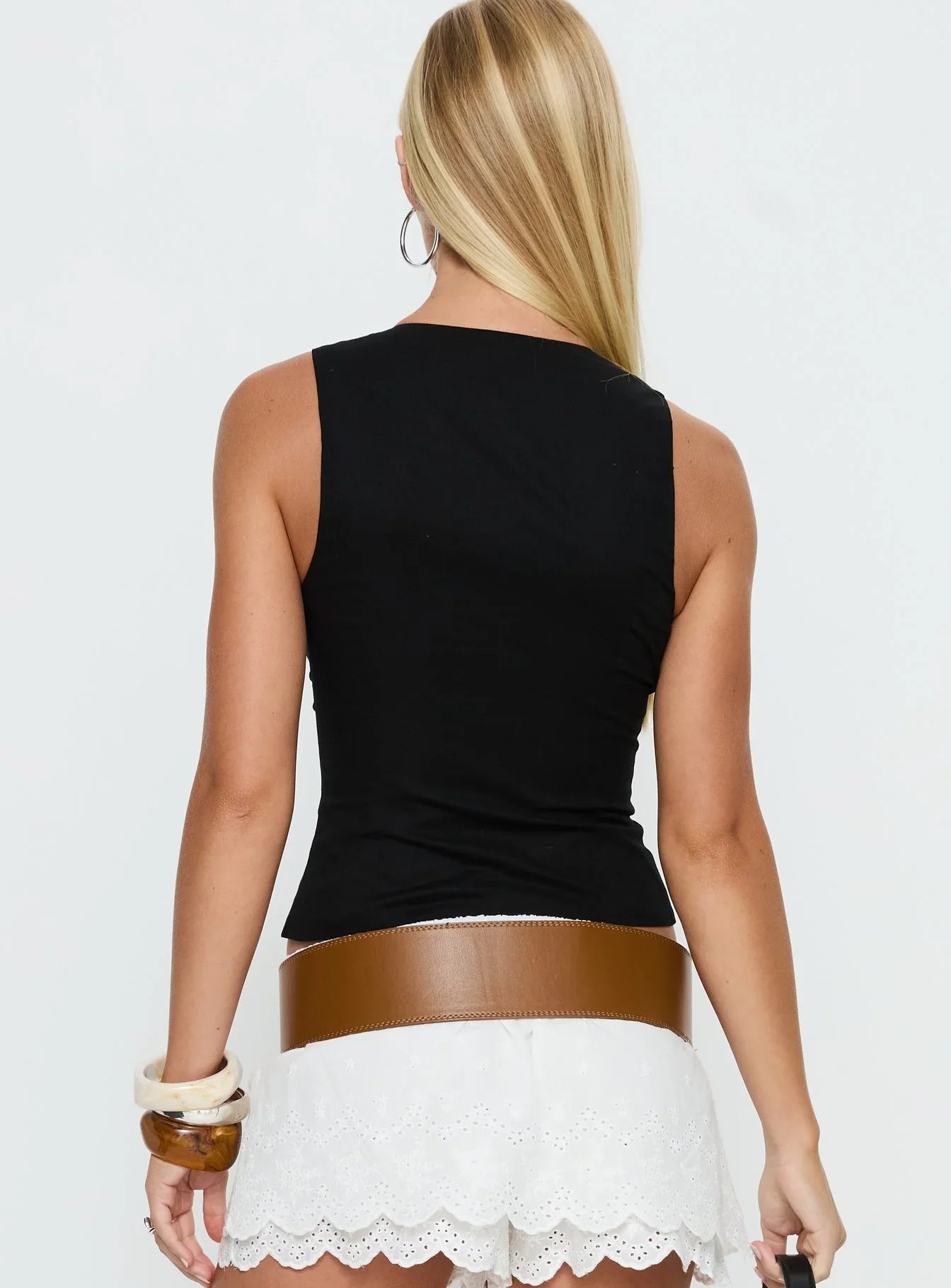 Heleena Zip Through Top Black