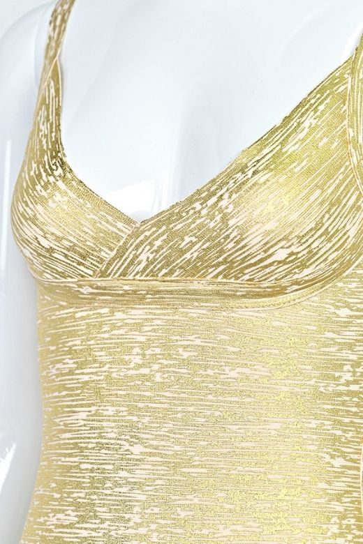 Kit Bandage Dress Gold