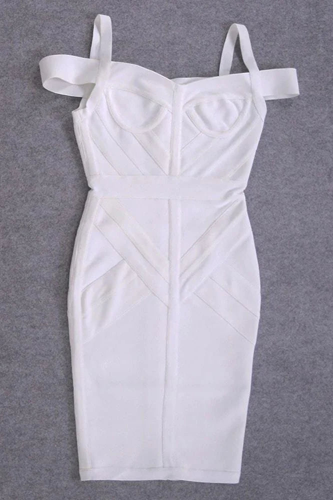 Sophia Bandage Dress White Pearl Sale