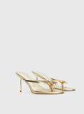 Billini Dalella Thong Heels Gold Metallic