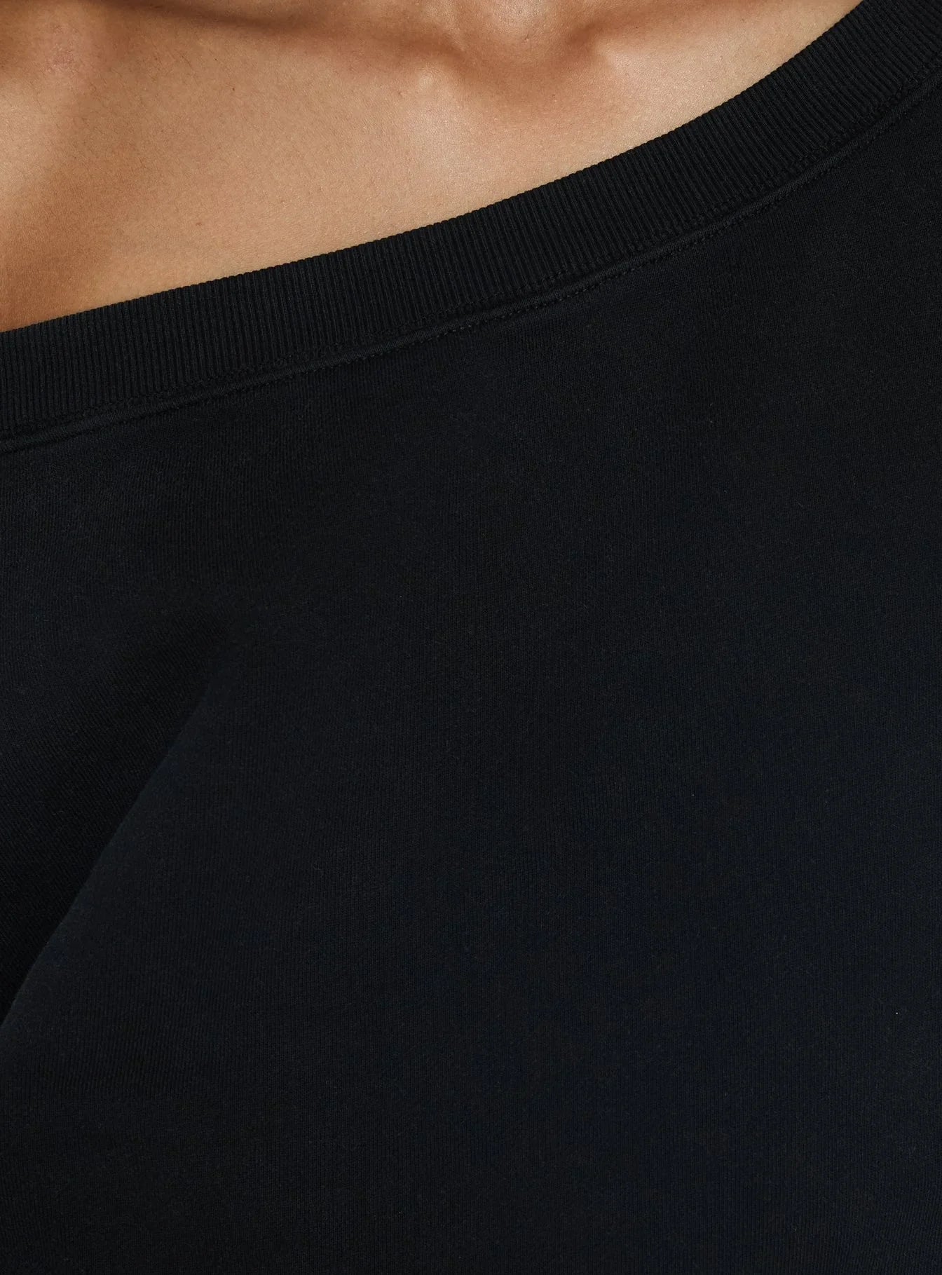 Wellness Off the Shoulder Jumper Washed Black