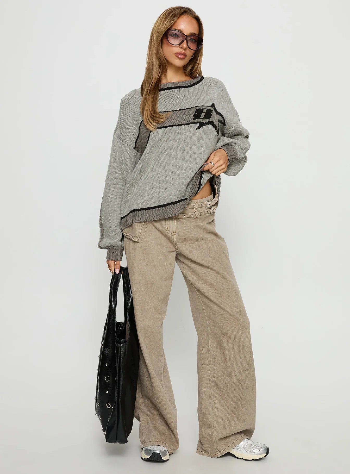 Star Track Graphic Jumper Grey