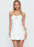 Aubriana Strapless Mini Dress White