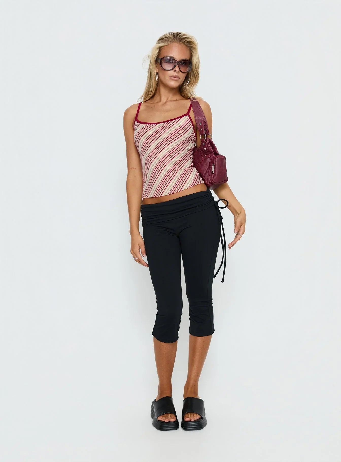 Cosmology Knit Contrast Detail Top Multi Stripe