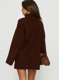 Sonelle Long Sleeve Knit Mini Dress Chocolate