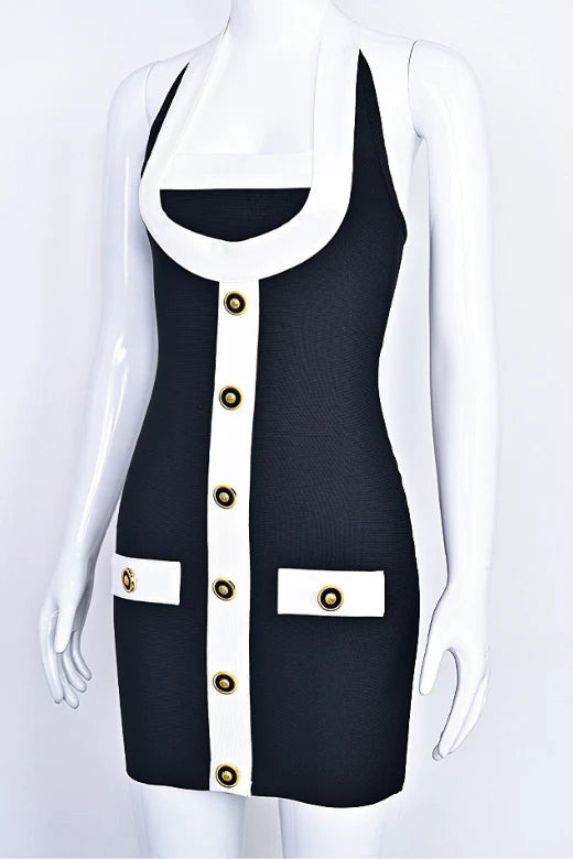 Leone Bandage Mini Dress Classic Black